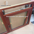 American oak wood clad aluminum france windows tilt turn window with built in shutter